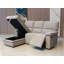 Left-Facing Chaise Corner Sofa with Storage Space and Power Recliner Seat-863946485