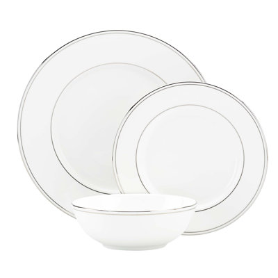 Couvert individuel 3 pièces Federal Platinum Bone China