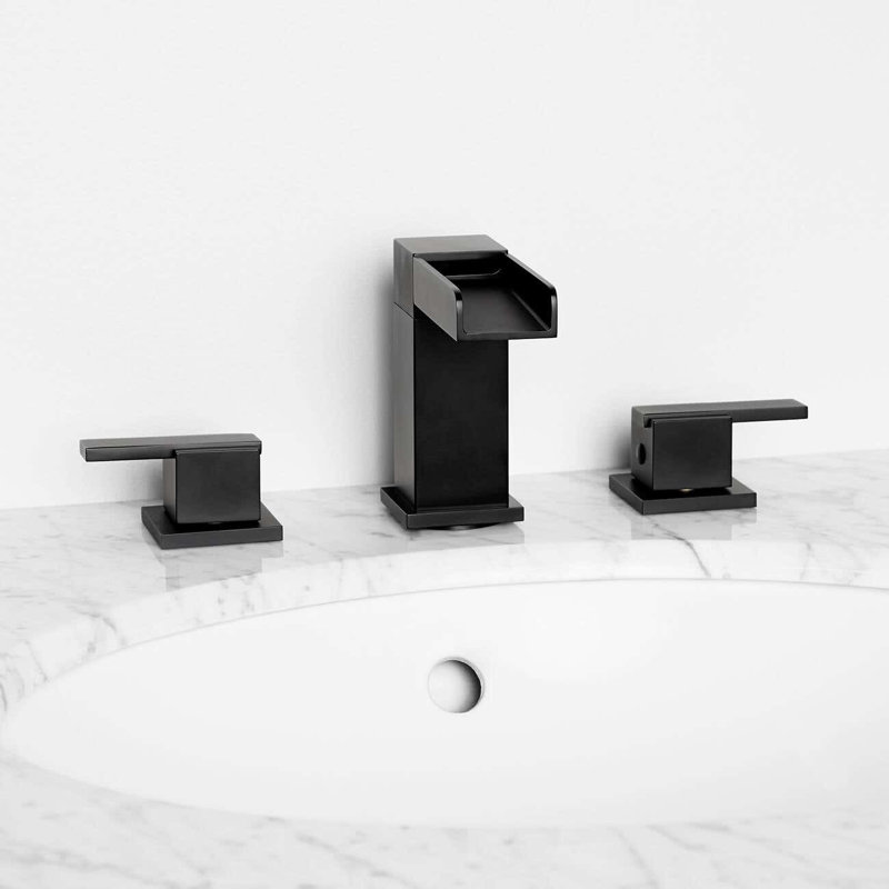 Widespread 2-handle Bathroom Faucet, Matte Black