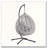 Hanging Egg Chair with Stand: Sturdy Iron Frame, PE Rattan, Foldable & Removable Cushion-873527012-873527034