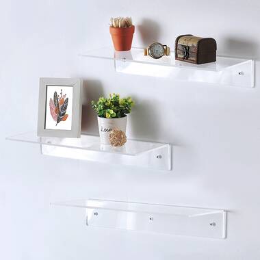 Acrylic Shelves Bathroom Clear Shelf - Acrylic Floating Shelves