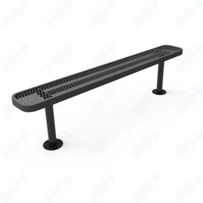 Banc de parc portatif robuste en métal enduit 4 pieds - jaune sans dossier