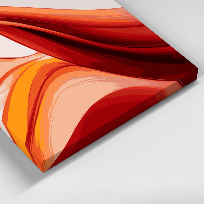 «Gradient Abstract 5», art mural sur toile rouge, H 11 po x l 14 po