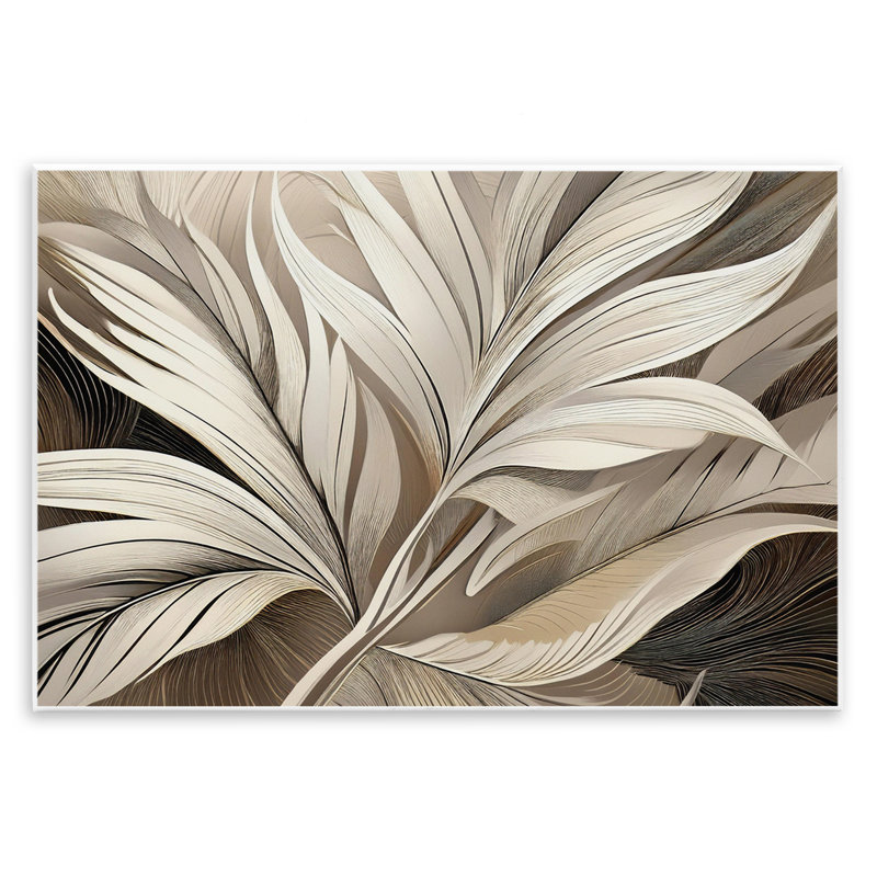 Plaque murale White Palm Curves, design par Norm Stelfox, H 10 po x l 15 po