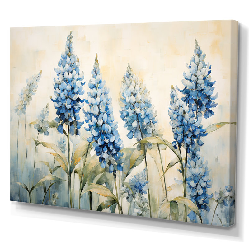«Blue Bonnets Meadow Simplicity - Blue Bonnets Wall Art Living Room PT107193, H 30 po x l 40 po x P 1,5 po