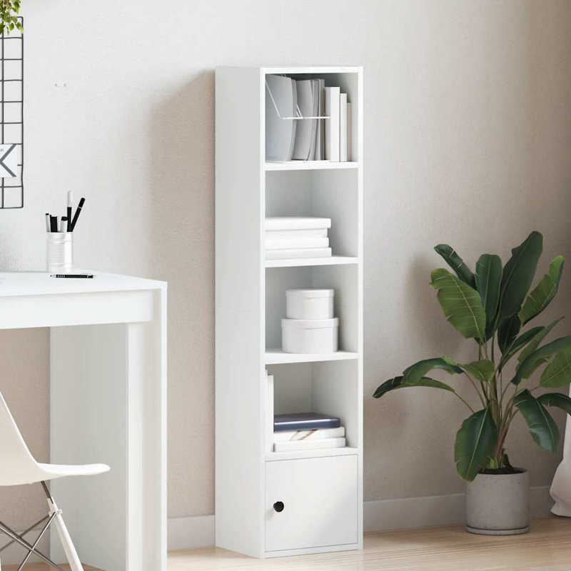 Conary 31cm W Bookcase, (5 Shelves) 127cmH x 31cmW x 24cmD, White