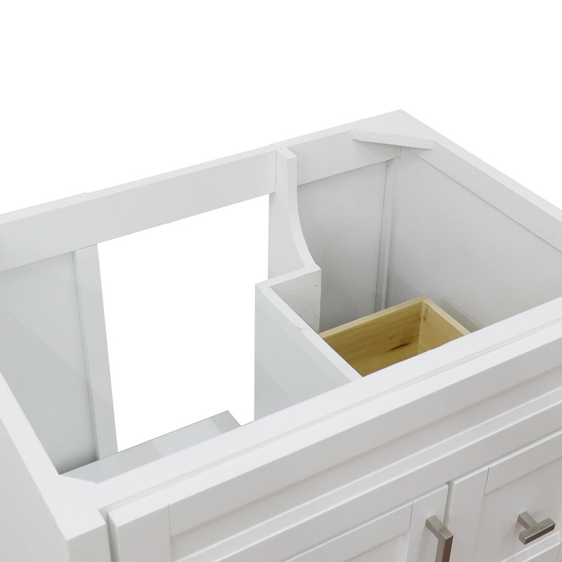 Base de meuble-lavabo simple 30 po seulement, Blanc