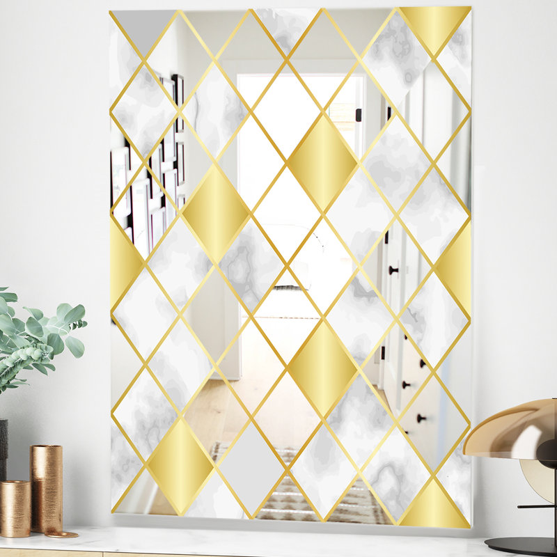 Miroir d'appoint Mid-Century sans cadre Capital Diamond, H 39,4 po x l 29,5 po