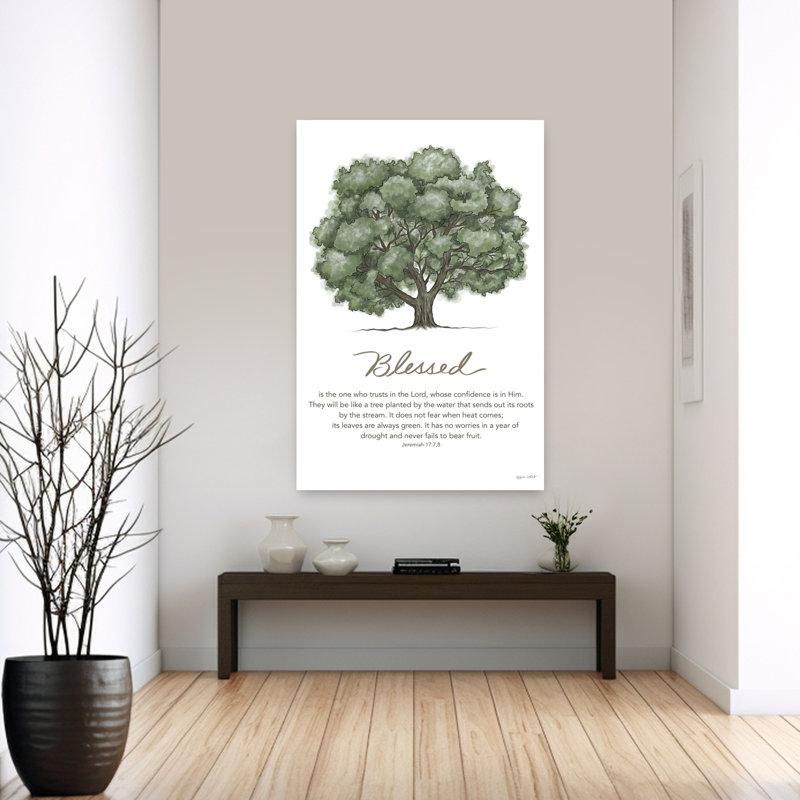 «Blessed Abstract Contemporary Tree Art», paysage, H 60 po x l 40 po
