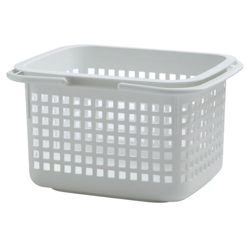 Hachiman Plastic Laundry Basket with Handles, Black, Medium (25 cm x 35 cm x 42 cm)