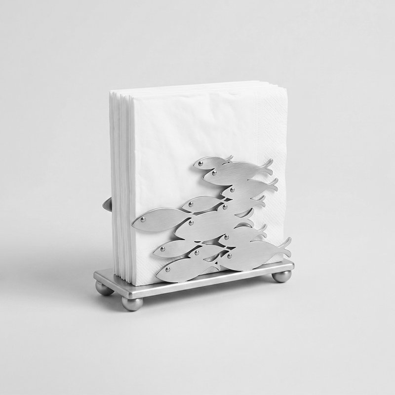 Porte-serviettes de table en métal School of Fish