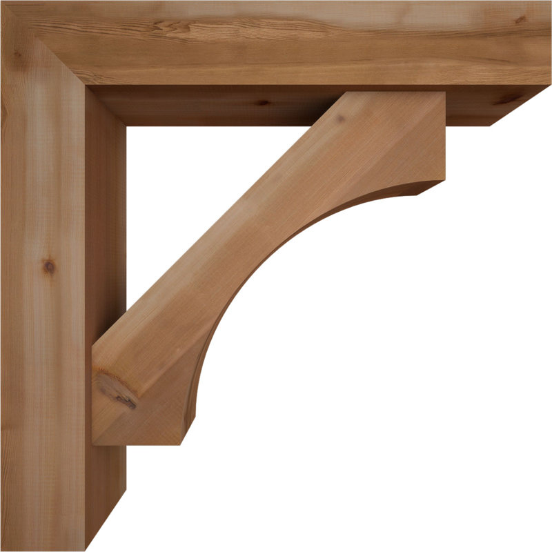 Support Westlake Block avec support décalé, 36 po x 36 po, Cèdre rouge occidental de l 7 1/2 po (lisse)