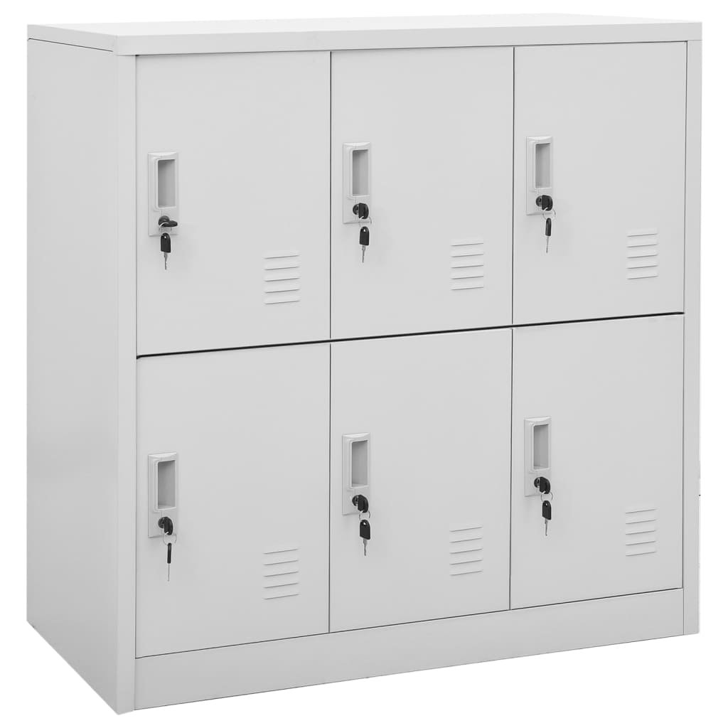 VidaXL Locker Cabinets 35.4" x 17.7" x 36.4" Steel (Set of 2) vidaXL 