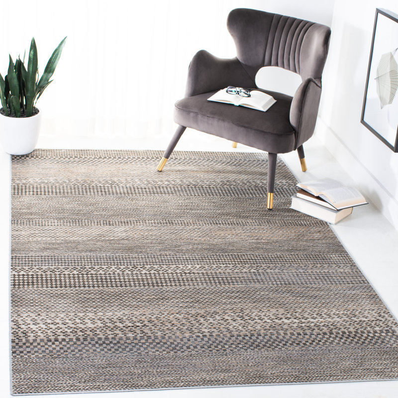 Oppice Abstract Viscose Area Rug, Rectangle 183 x 274cm
