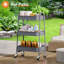 Petit chariot à roulettes 3 niveaux, organisateur de rangement utilitaire en métal-800343099