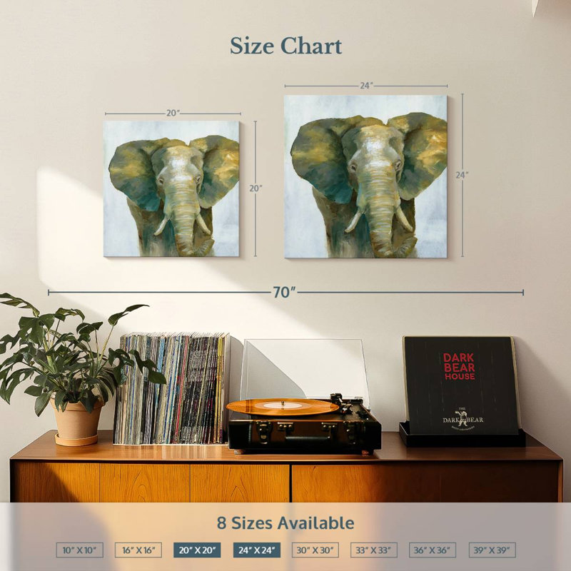 Crowle Jade Elephant, 20" H x 20" W