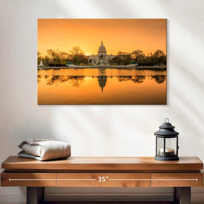 Lilie Sunset at US Capitol, H 16 po x l 24 po