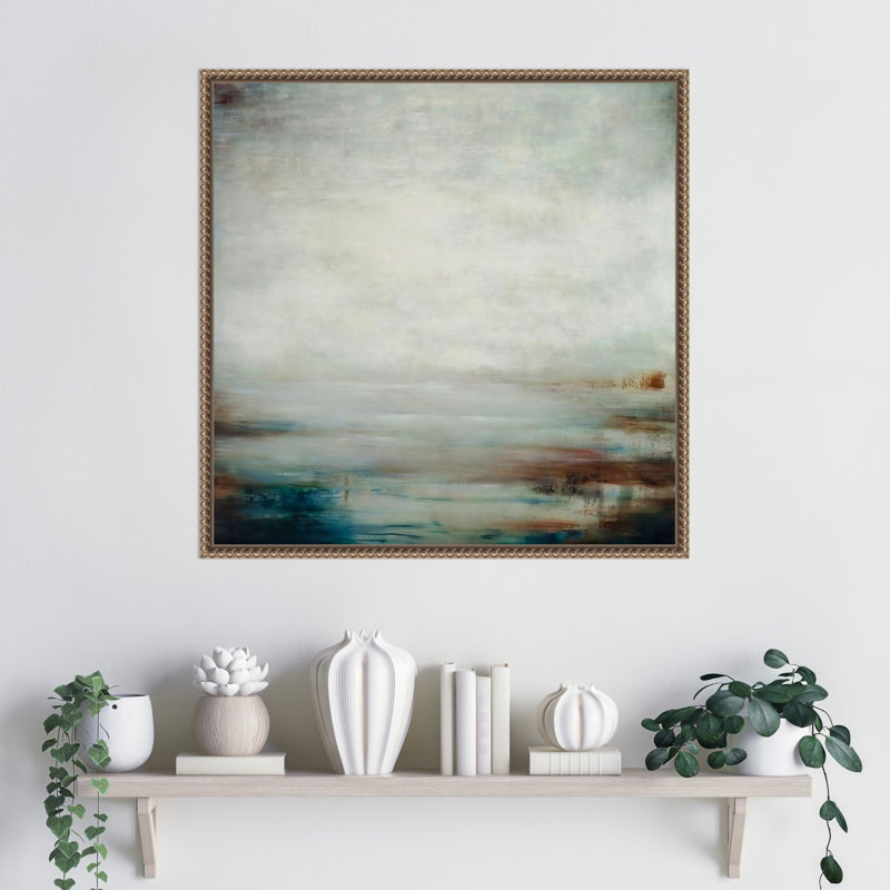 «Where The River Meets The Sea» par Aondrea h. Maynard, reproduction d'art sur toile encadrée, H 22 po x l 22 po
