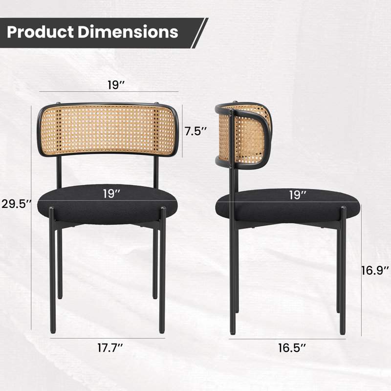 Chaise d'appoint Canice Boucle, Noir