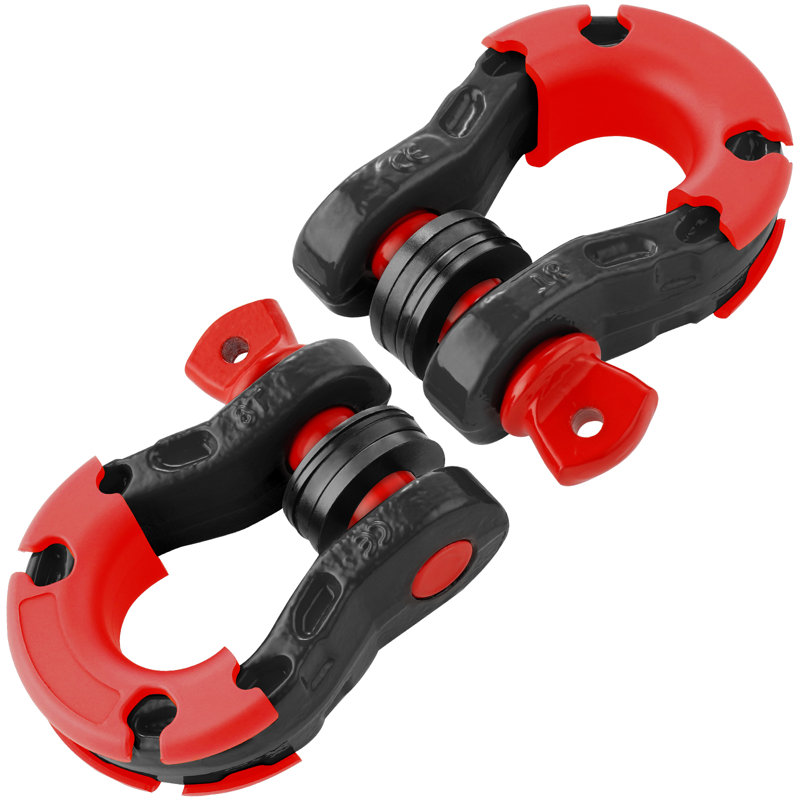Anneau en D 3/4 po, paquet de 2 manilles en acier allié 66139 lb (30 ton)