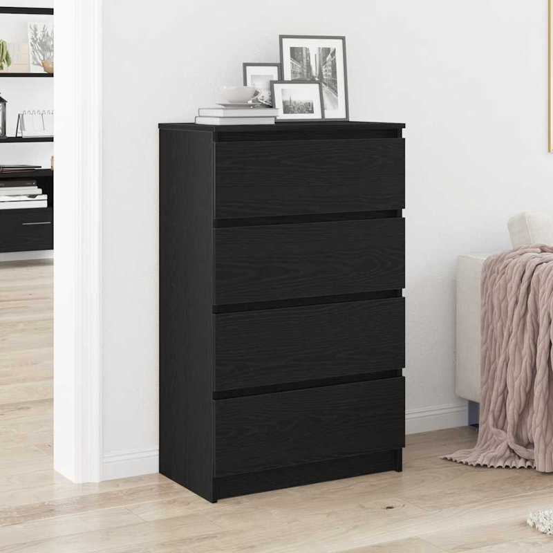Hardcastle Sideboard 60x35x98.5 cm Engineered Wood, Black Oak