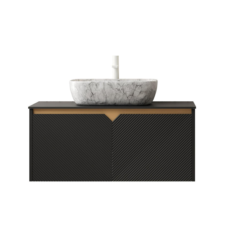 Meuble-lavabo et lavabo, lavabo en céramique à motif de marbre blanc