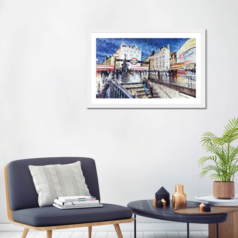 Piccadilly Circus I, White, 24'' H x 32'' W x 1'' D, White Paper