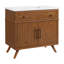 Meuble-lavabo simple 37 po Mid-Century