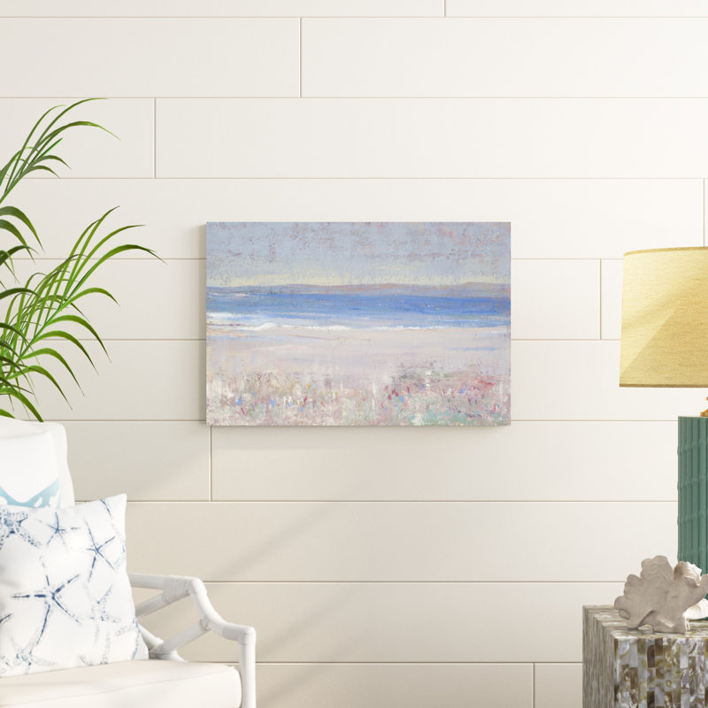«Beach Textures II» par Timothy O 'Toole - peinture sur toile tendue, H 20 po x l 30 po