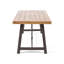 Outdoor Acacia Wood Metal Base Dining Table, Teak