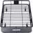 Heavy-Duty Universal Roof Cargo Basket, Black Steel Roof Rack with Tie-Down Straps for Camping & Travel-75074024
