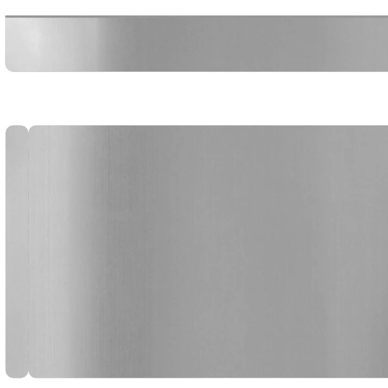 10cm H x 450cm W Galvanised Steel Lawn Edging