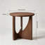Table d'appoint ronde en noyer massif, 100 % bois massif, petite table rustique idéale pour le salon, la chambre à coucher et le canapé. Montage facile.