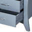 Rectangular Storage Nightstand In Grey With 2 Drawers And Open Compartment Shelf For Organizing-242884958