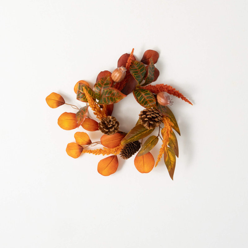 Couronne en polyester Ryding Faux Foliage, H 14 po x l 14 po x P 4 po