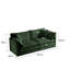 Salon - Chenille 2 avec 4 coussins, structure, coussins luxueux 2, tissu de bois rembourré stable, coin salon confortable
