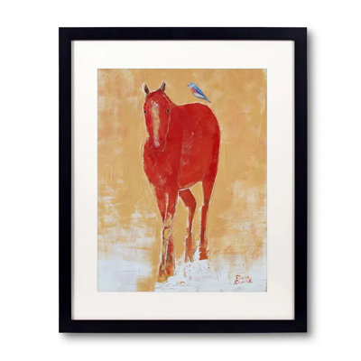 Red Horse Print by Dara Daniel