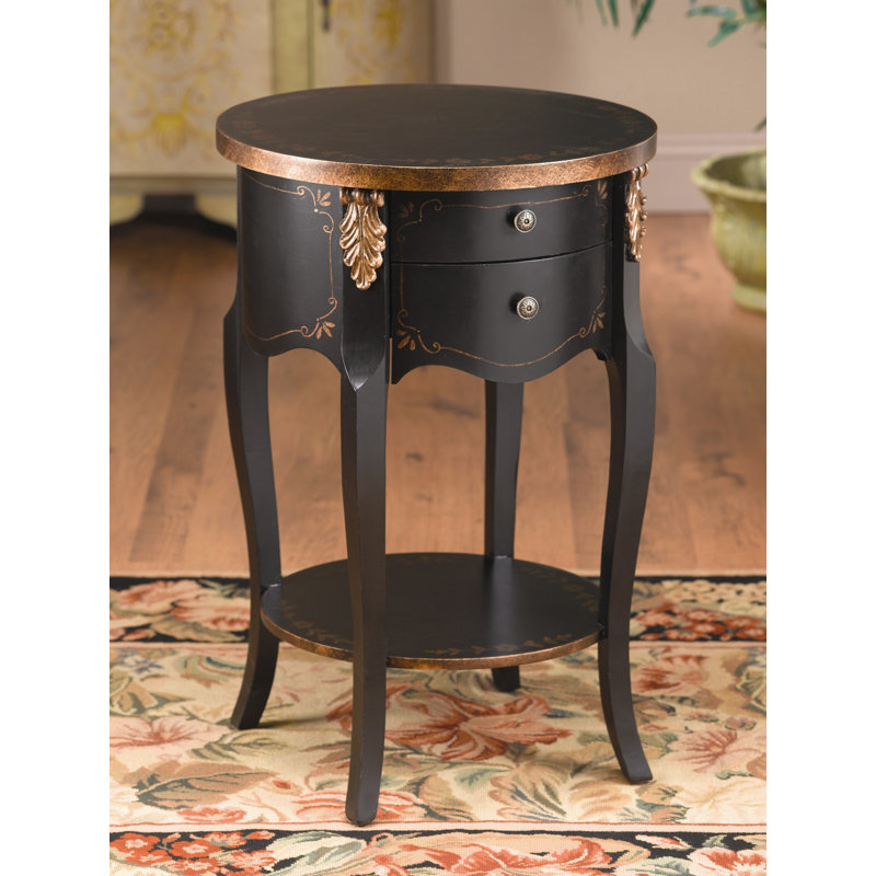 2 - Drawer End Table, Black