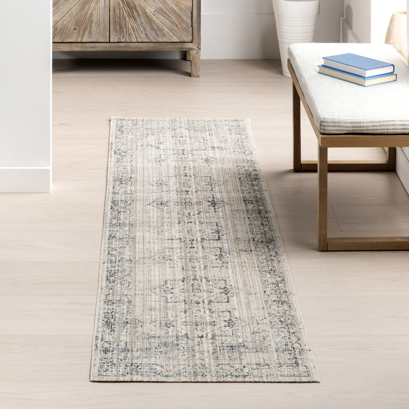 Lolita Faded Machine Washable Indoor/Outdoor Area Rug, Runner 2' x 8'