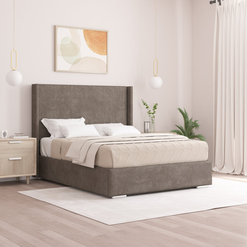 Chelby Upholstered Bed, Kingsize (5'), Mole