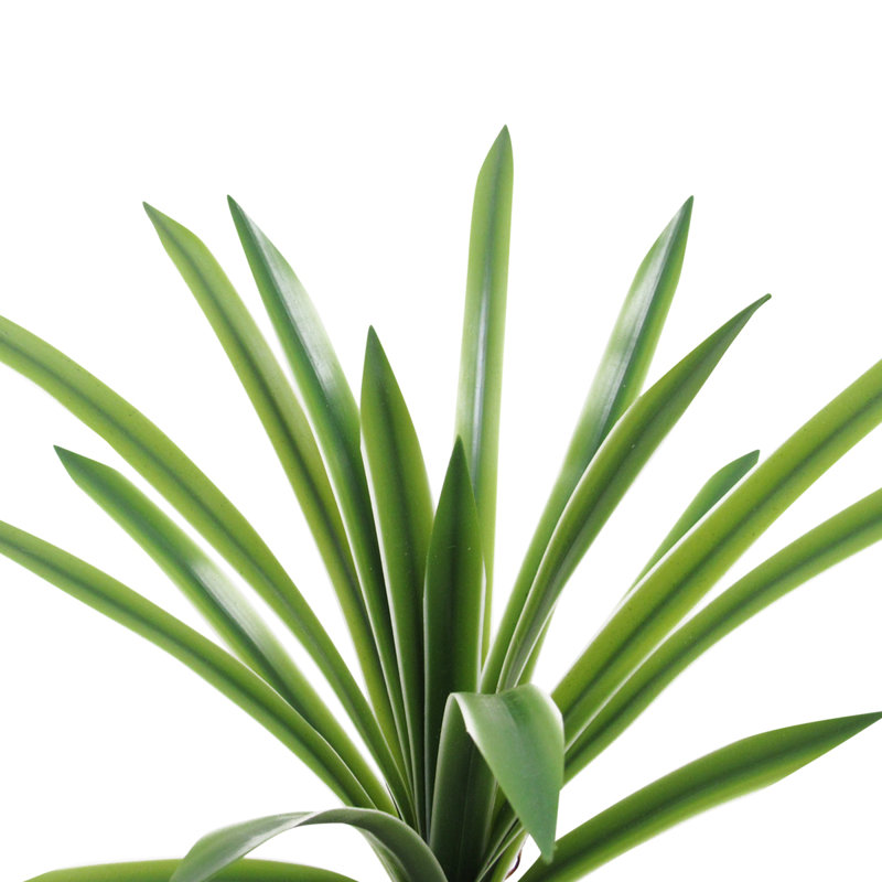 17.5" Artificial Cymbidium Orchid Leaf Plant, Variegated Natural