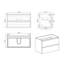 Meuble-lavabo blanc 36 po - Élégant espace, un lavabo, sans robinet ni drain, attrait intemporel, 114,31 lb, espace de rangement intérieur spacieux-130597579-130597580