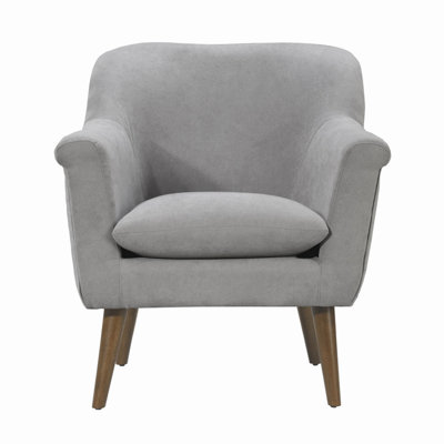 31.5" Steel Gray Woven Fabric Oversized Armchair