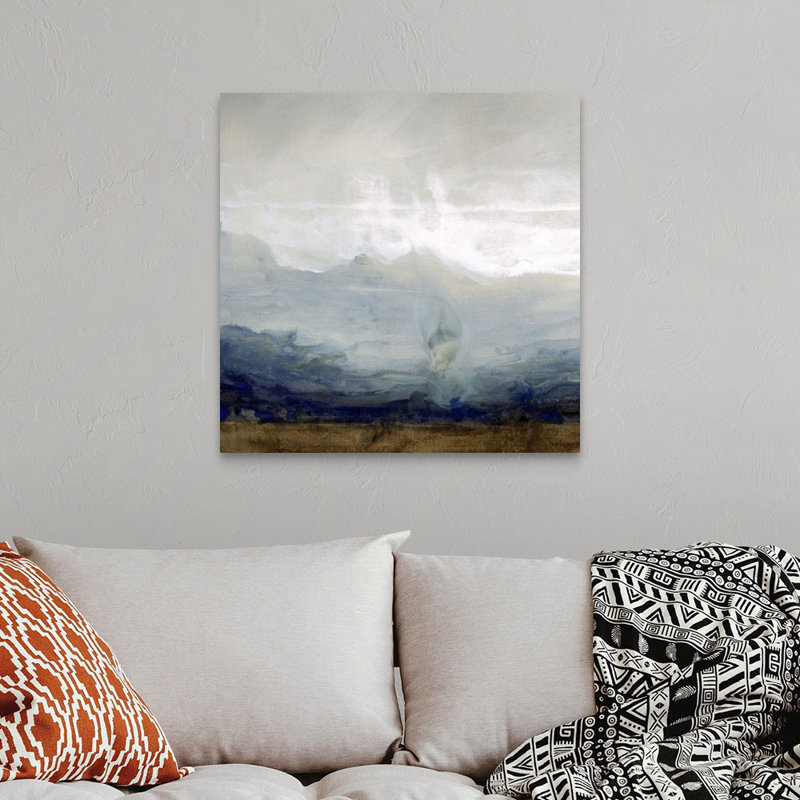 «Kacie Hazy Blue Horizon» par Kari Taylor - impression sur toile tendue, H 30 po x l 30 po x P 1,5 po