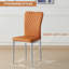Classic High Back Upholstered Faux Leather Dining Chair with Silver/Black Leg-1484279008-1484279015