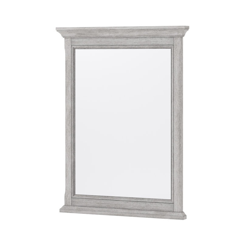 Ellery Solid And Engineered Wood Flat Floor Mirror, 32" x 24", Blue