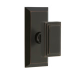 Grandeur Fifth Avenue Short Plate Privacy with Carré Door Knob