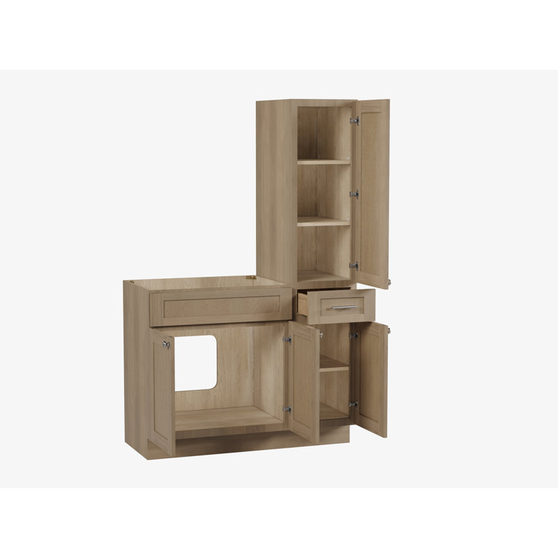 Meuble-lavabo simple 45 po Disar, Chêne naturel