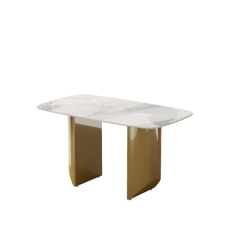 Modern Rectangular Sintered Stone Dining Table Set