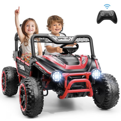 24V Ride On Toys For Big Kids, Large 2 Seater Kids Electric Car Utv With Parent Remote, Key Start, Suspension, Bluetooth, Powered Wheels